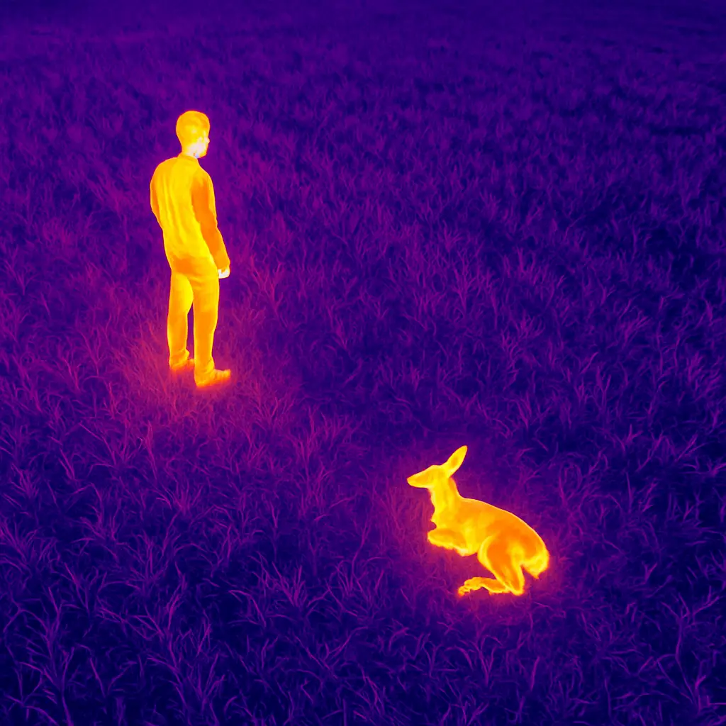 Drohnenunterstützung bei Sucheinsatz und Kitzrettung mit Wärmebild