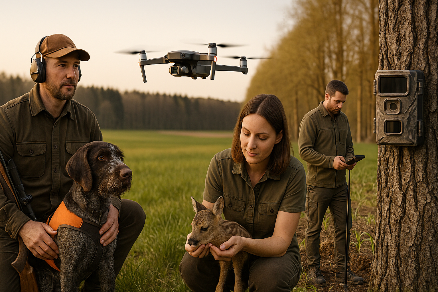 Drohnenaufnahme für Jagd